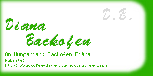diana backofen business card